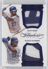 2017 Panini Flawless Dual Memorabilia Sapphire 8/15 Hanley Ramirez Matt Kemp fm5