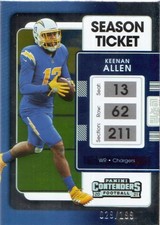 2021 Panini Contenders Football Trading Cards Playoff Ticket Parallel: Pick List