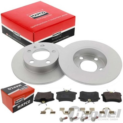 MAPCO BREMSSCHEIBEN 230mm + BELÄGE HINTEN passend für AUDI A1 A2 A3 TT SEAT CORD