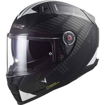 Motorrad Helm L - LS2 Vector II 2 Splitter FF811 - schwarz-weiß