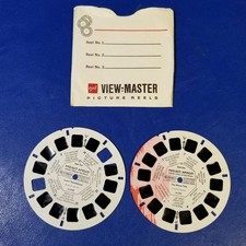 View-Master Project Apollo NASA Moon Trip Picture Reels GAF Sleeve Set 2 Reels