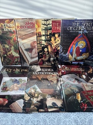Leisure Arts Book Lot Christmas Spirit Angels Santa Time Let Us Pray Once Upon