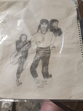 Joan Jett Original Pencil Drawing Signed by Steven 1986 Music Portrait Art