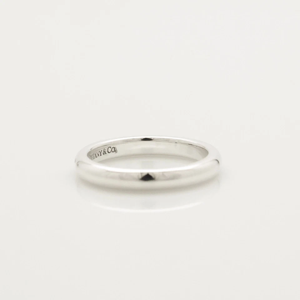 Auténtico anillo Tiffany & Co. con banda apilable de zafiros tamaño 4,25-4,5 plateado con bolsa Foto 4 de 4