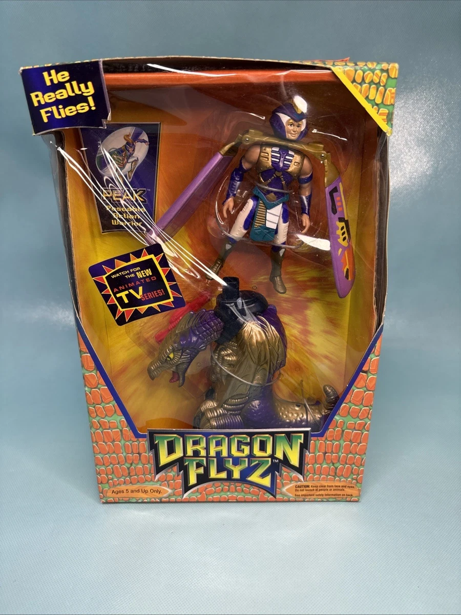 Figurine Vintage Dragon Flyz – Dread Wing & Black Heart, Avec Lanceur, Galoob A-43, Occasion
