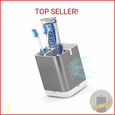 Boperzi Toothbrush Holder Toothpaste Organizer Drainage for Bathroom Vanity, Det
