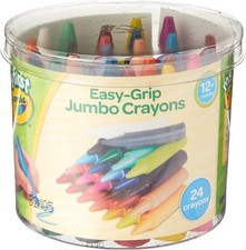 CRAYOLA MyFirst Jumbo Crayons Assorted Colours (Pack of 24) Easy Grip Colouring
