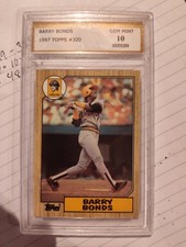 1987 Topps traded, Barry Bonds RC , Gem mint 10