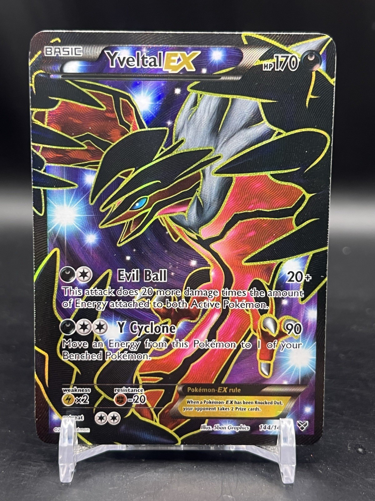 Yveltal EX (Full Art) 144/146 XY Base Set Pokémon English NM-