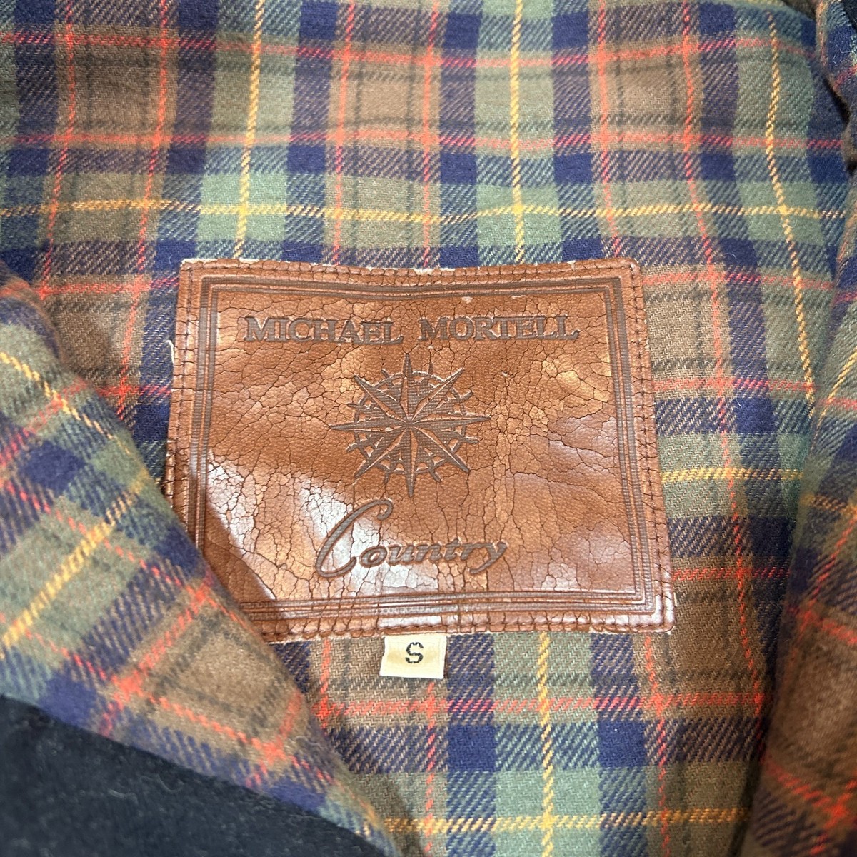 MICHAEL MORTELL COUNTRY Waxed Vest Plaid Fleece Full Zip Hunting Size Small View 3
