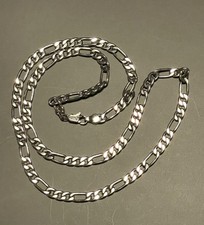 925 Sterling Silver Figaro Chain Necklace   23    6mm
