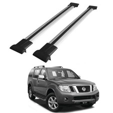 Dachträger für Nissan Pathfinder SUV R51 (2005-2011) Grau Querträger, 2 Stück
