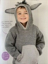 Knitting Pattern 1906 Child’s Donkey Hoody Nativity outfit In DK Jumper knitted