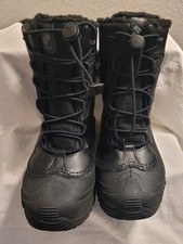 Columbia Kids Bugaboot Waterproof Winter Snow Boots Black Youth Size 4