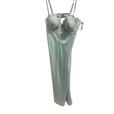 INC Intimates Women Mint Green Lace Trim Slip Dress Size S Nightgown sleepwear