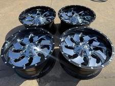 4 Fuel D574 Cleaver 20x10 6x1356x5.5 -18mm Chrome Blk Wheels Rims 20 Inch