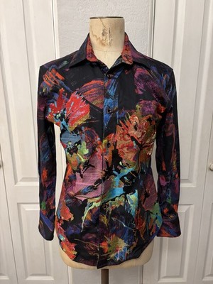 Robert Graham Limited Edition Cosmic Floral Shirt 100% Cotton Size Small