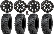 System 3 SB-7 15" Wheels Bk (6+1) 30" Savage XT Tires RZR Turbo S / RS1