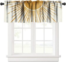 JanJCurt Boho Sun Valance Curtain, Mid 54"W x 18"L Pack of 1 , Sunset-4