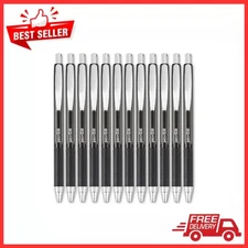 Pen+Gear Retractable Gel Ink Pens, Medium point, 0.7mm, Black Ink, 12 Count