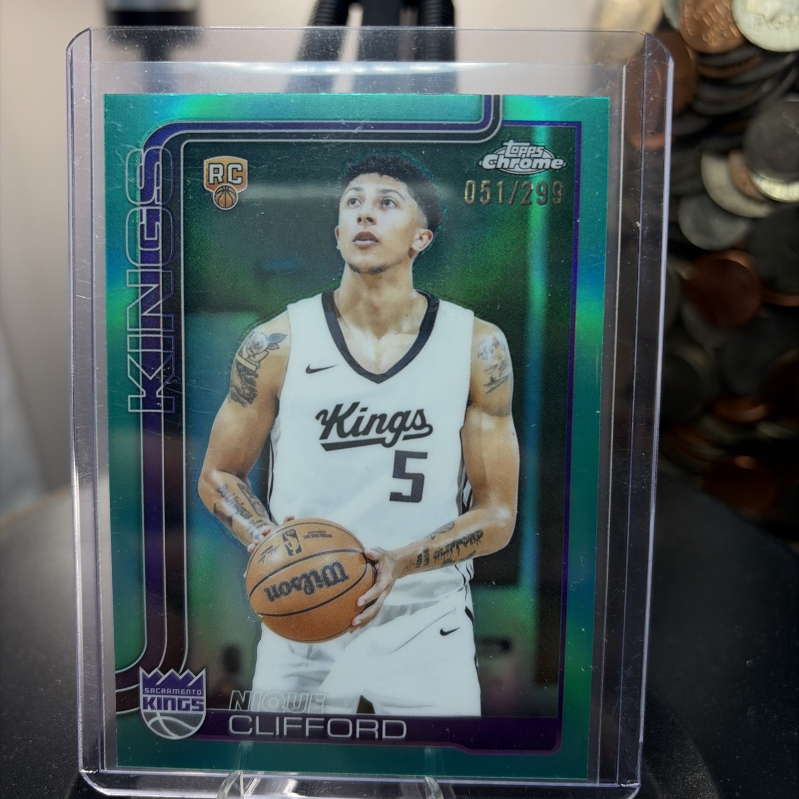2025-26 Topps Chrome Basketball 🏀NIQUE CLIFFORD Teal Refractor /299 RC🏀 #274
