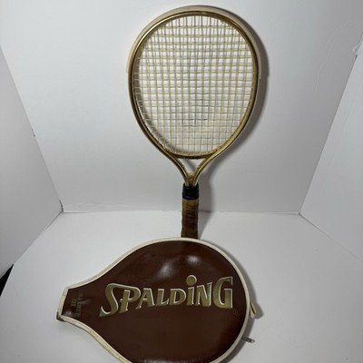 Vintage Spalding Smasher Racquetball Racket With Leather Grip And Case