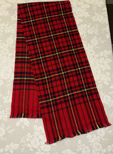 Vintage Scarf Plaid Black Red UNBRANDED Super Soft Christmas 80s 52" x 11"
