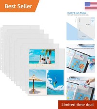 Clear Acid-Free 4x6 Photo Sleeves, 30 Pack, Load from Top - Protect 180 Memories