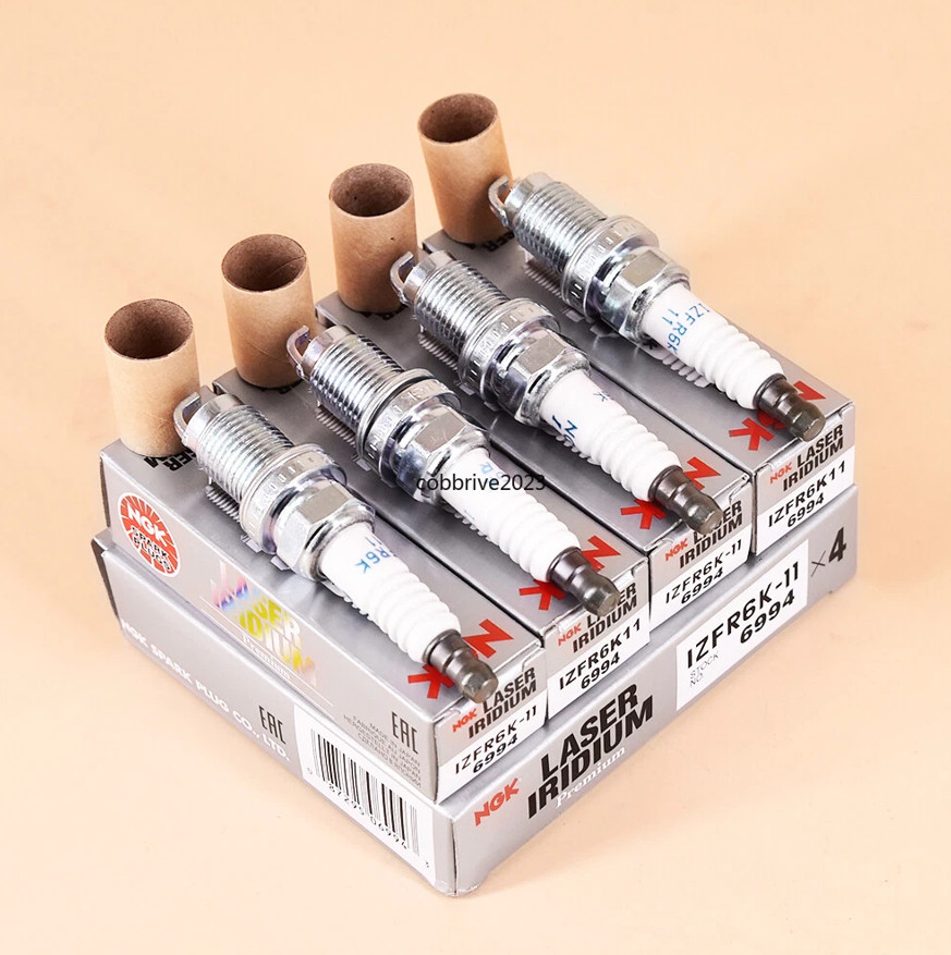 4x NGK Laser Iridium Spark Plugs For Acura Honda Accord Civic CRV IZFR6K11 6994