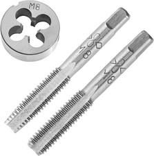 M8X1.25 Hand Tap and Die Set M8 1.25mm Metric Threading Hand Tap and Round Th...