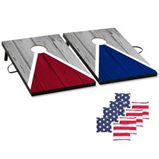 Cornhole Board Set 4x2 Regulation Premium MDF Wood 8 Bean Bags Portable Game