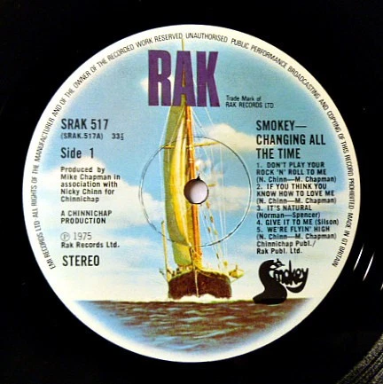 Smokie - Changing All The Time LP 1975 RAK NM/VG+ - Image 3 of 4