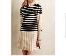 Anthropologie 4C Preowned Collective Striped Tunic Mini Dress Size 10 EUC