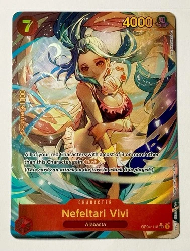 One Piece Nefeltari Vivi (OP04-118) Alternate Art Foil English Card