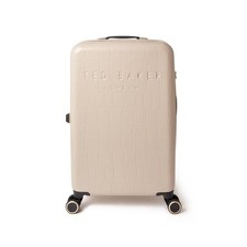 Image of Ted Baker Icon Case Medium Suitcase 68cm Putty Croc 4 Wheel Luggage Travel 77L