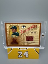 Brett Favre 2002 Donruss Gridiron Kings Gridiron Cut Game Used Patch 490/550