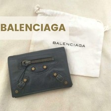 Authentic BALENCIAGA Classic The City Leather Card Case Business Holder Black