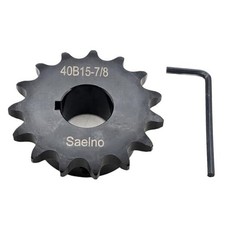 40 Roller Chain Sprocket Type B 7/8 inch Bore 15 Tooth, Hardened Antirust