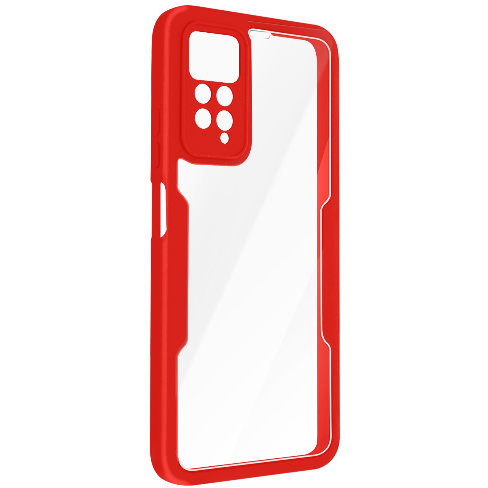 Coque Redmi Note 11 Bi-Matière Avizar Rouge - Protection antichoc élégante