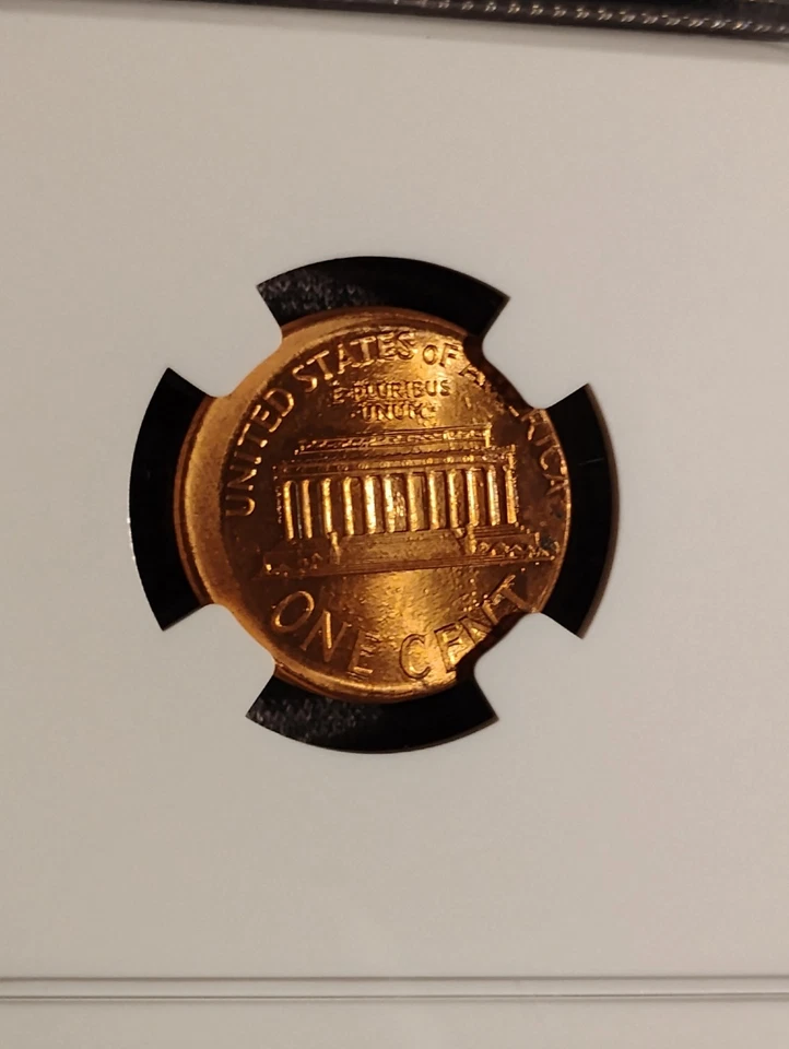 LINCOLN 1C STRUCK OFF CENTER MINT ERROR MS 64 RD NGC Graded Major Error - Image 4 of 4
