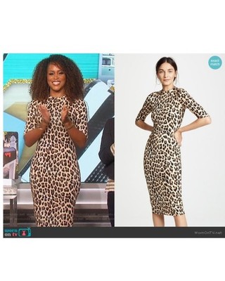 Alice + Olivia Delora Mock Neck Fitted Dress Leopard Stretch Size 4 NWOT |  eBay