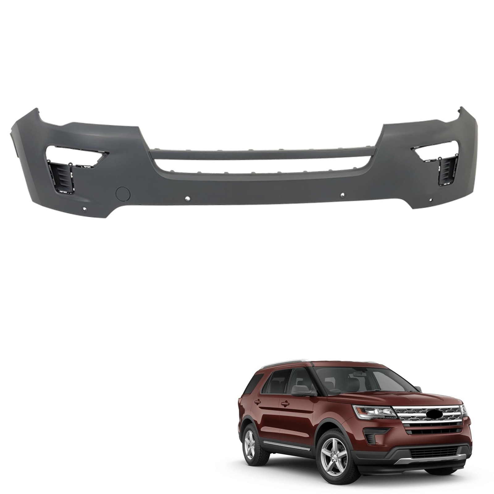 Black Front Bumper Cover Plastic Replacement for Explorer
