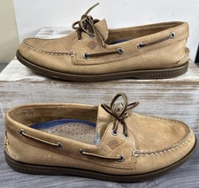 Sperry Top-Sider 2-Eye Boat Deck Shoes Brown Leather Non-Marking Men’s Size 10 M