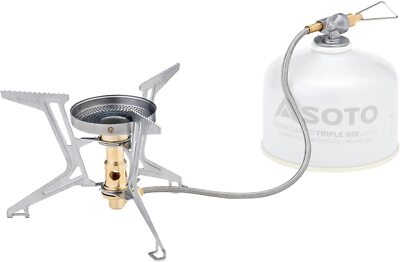 SOTO Single burner Micro regulator installed Silver FUSION Trek