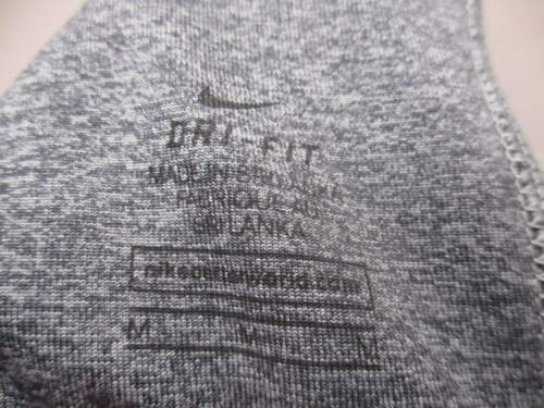 NIKE DRI-FIT Size M Women Unlined Wireless Pull On Racer Back Slim Sports Bra 9E - Picture 5 of 5