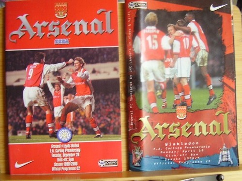 JOB LOT X 12 ARSENAL FOOTBALL PROGRAMMES 1998 1999 2000 SEASON HENRY BERGKAMP - Picture 4 of 15