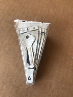 4x New Hillman 88523 Brass Nickel #76 Traditional Single Sided Blank Key