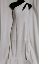 NWT TSHER WHITE STRAPPY DRESS SZ L