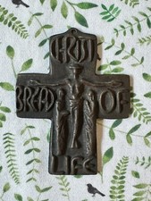 Cruz de Bronce Alemana MCM - PAN DE VIDA DE CRISTO - EGINO WEINERT De Colección