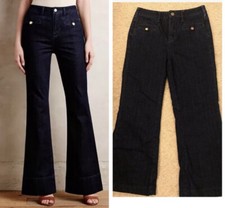 Anthropologie PILCRO Superscript Jeans High Rise Ankle Crop Flare Denim Sz 25